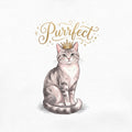 Purrfect Cat Mom T-Shirt — Crowned Cat Design